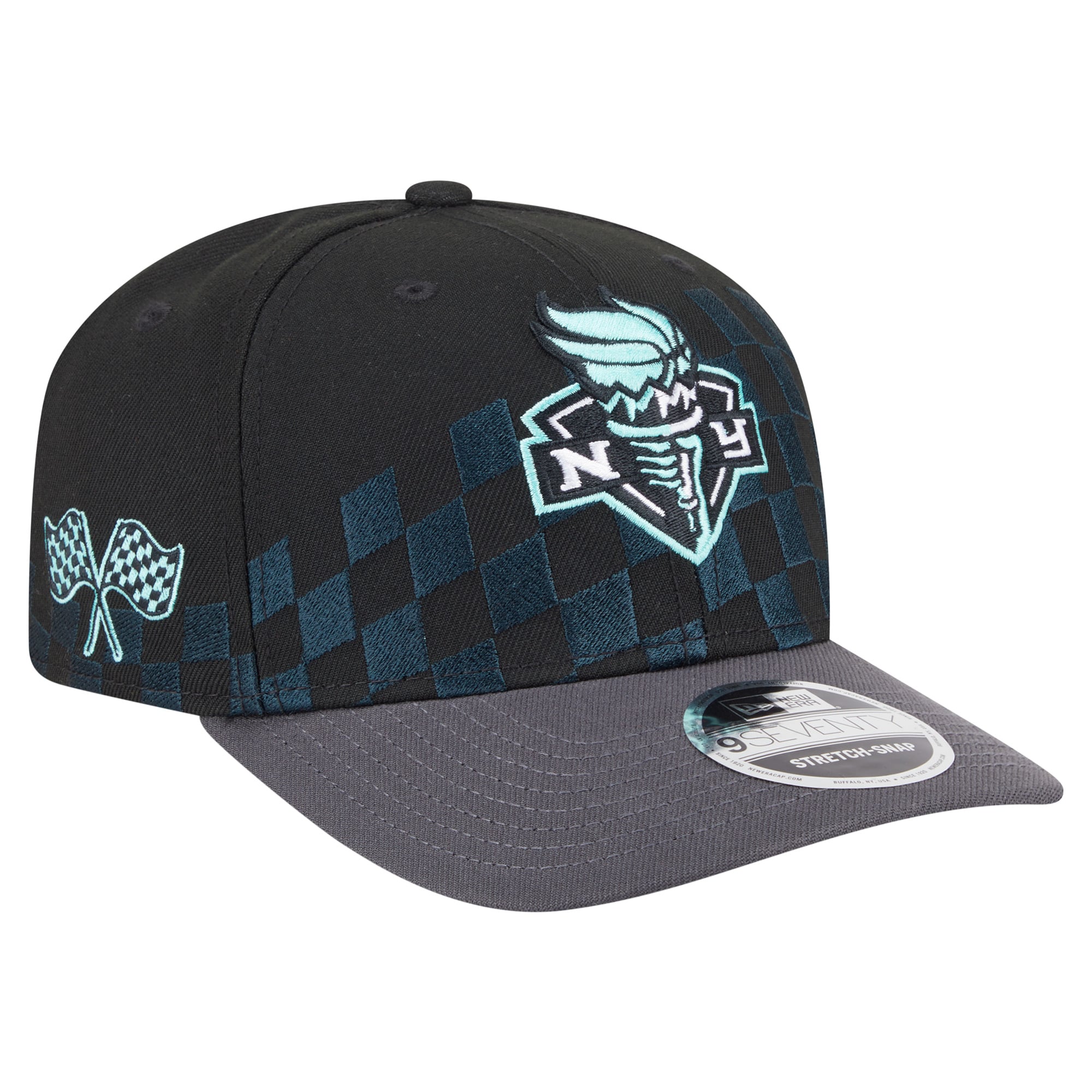 Unisex New Era Black New York Liberty 9SEVENTY Checkerboard Print Adjustable Hat
